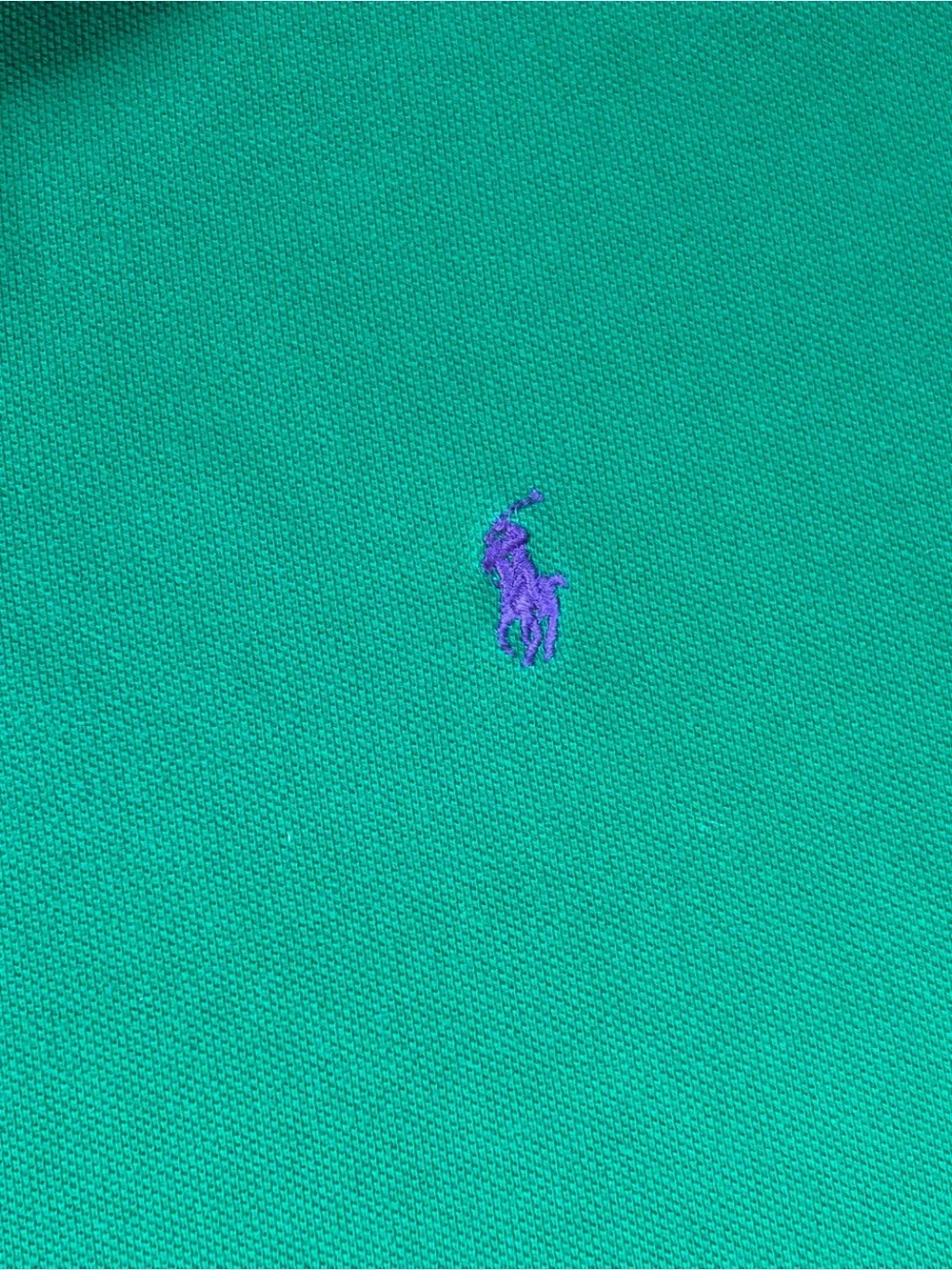 Vintage Polo Ralph Lauren Mens LARGE Green SS Pique Polo USA